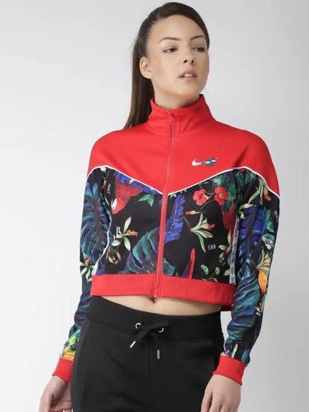 Nike Sportswear Hyper Femme Tropical Floral Cropped Track Jacket XL